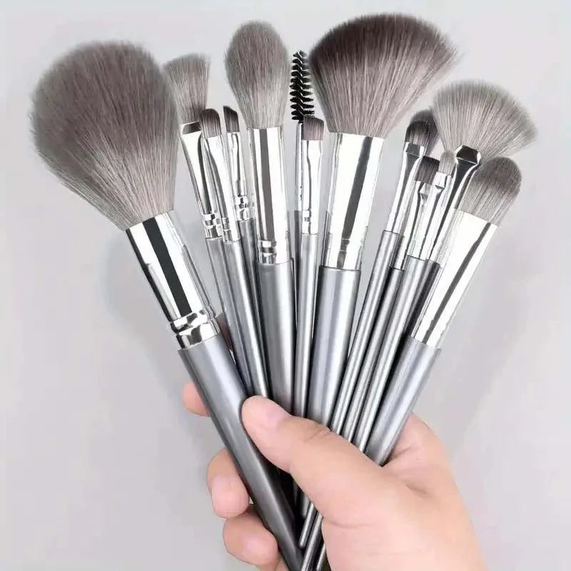 Set 14 Pinceaux Maquillage Doux & Polyvalents – Teint, Yeux & Blush