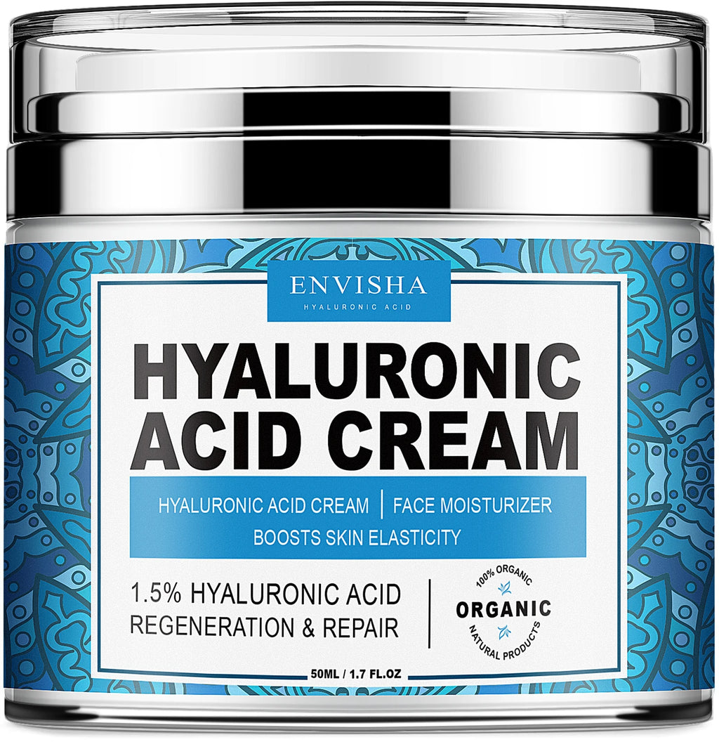 Crème Visage ENVISHA – Collagène, Acide Hyaluronique & Anti-Âge, 50ml