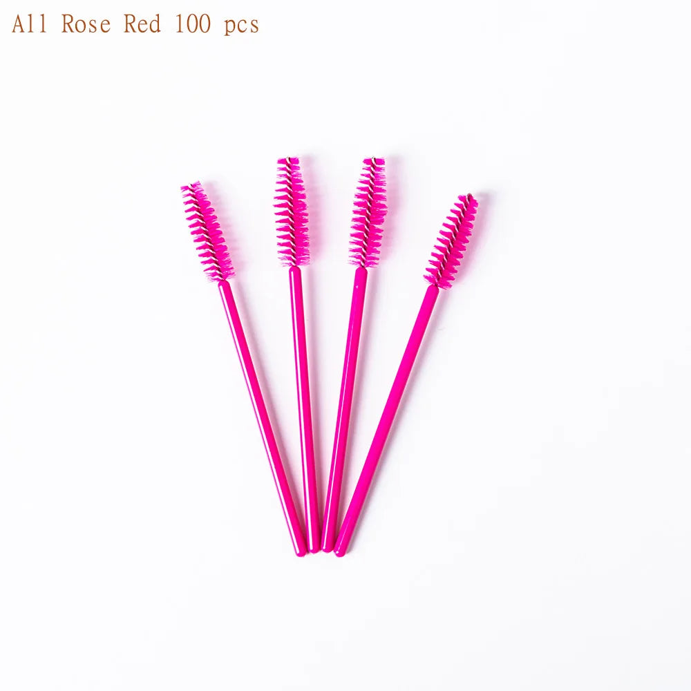 100 Brosses à Mascara Jetables – Applicateurs Cils & Sourcils
