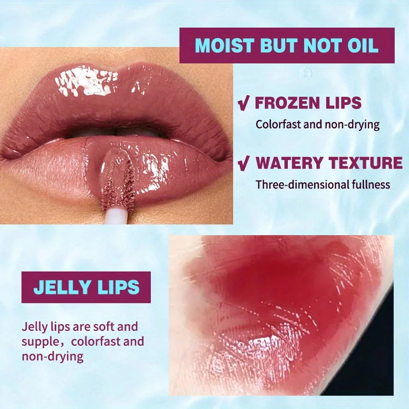 Moisturized Mirror Lip Glaze Long-lasting Color Rendering,not Easy To Fade Film-forming Water-light-sensitive Dudu Mirror