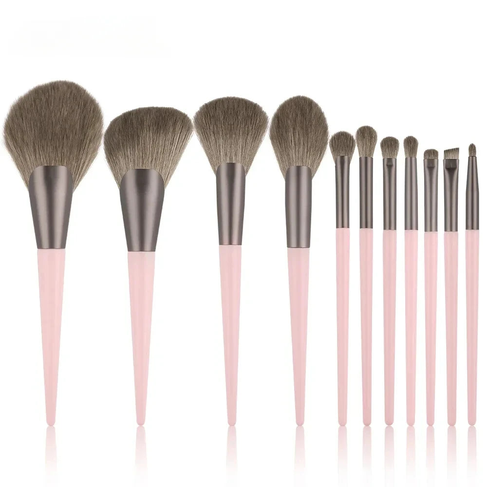 Set 14 Pinceaux Maquillage Doux & Polyvalents – Teint, Yeux & Blush