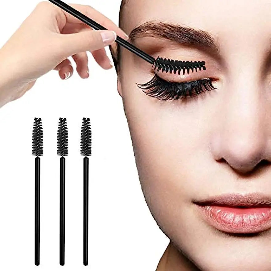 100 Brosses à Mascara Jetables – Applicateurs Cils & Sourcils