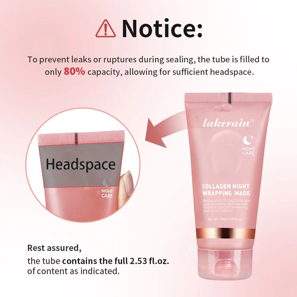 Masque Nuit Enveloppant Collagène Lakerain – Fermeté & Éclat, 75ml
