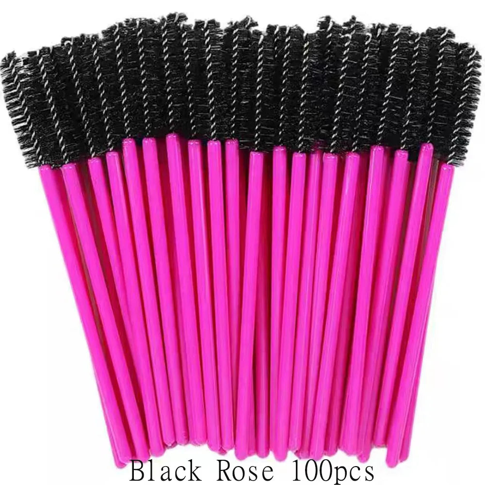 100 Brosses à Mascara Jetables – Applicateurs Cils & Sourcils