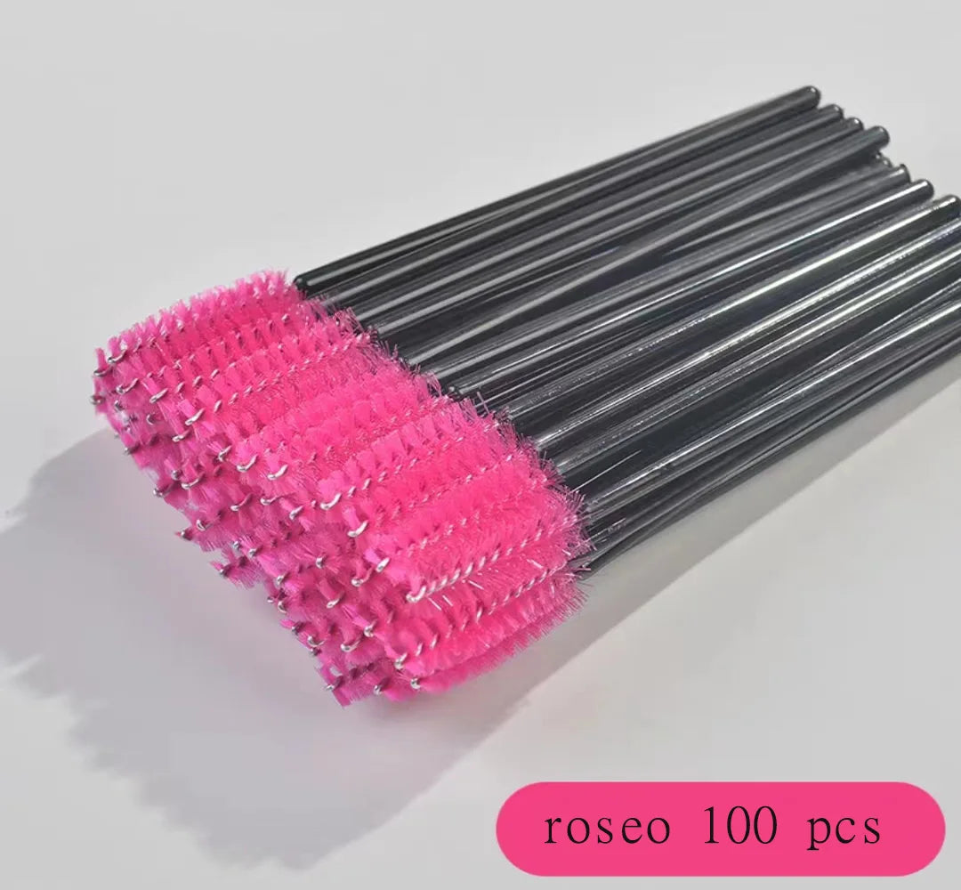 100 Brosses à Mascara Jetables – Applicateurs Cils & Sourcils