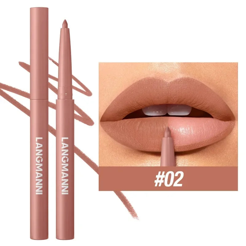 Crayon Contour Lèvres Waterproof – 12 Teintes, Tenue Longue Durée