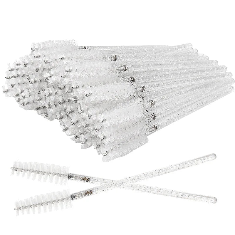 100 Brosses à Mascara Jetables – Applicateurs Cils & Sourcils