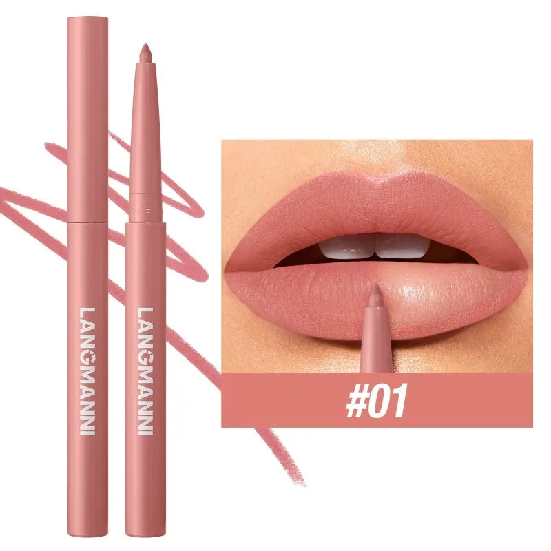 Crayon Contour Lèvres Waterproof – 12 Teintes, Tenue Longue Durée