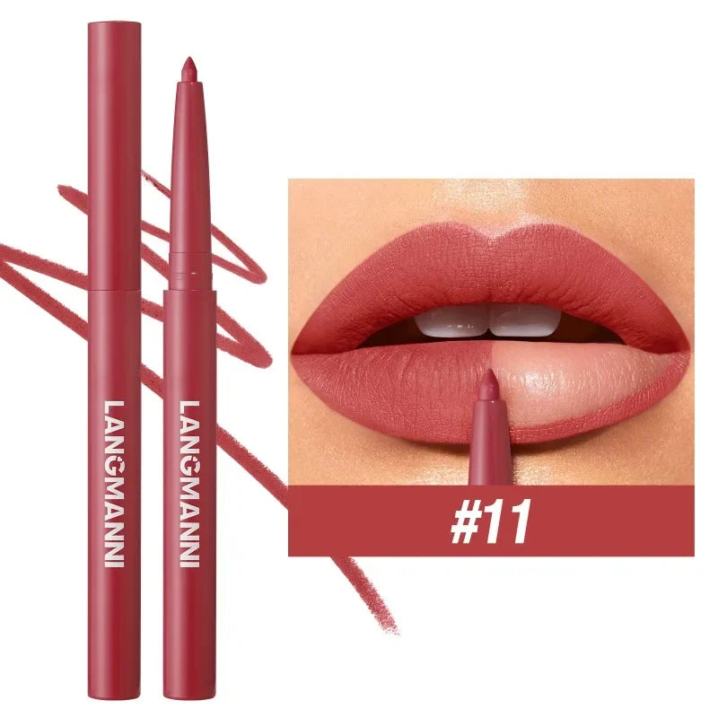 Crayon Contour Lèvres Waterproof – 12 Teintes, Tenue Longue Durée