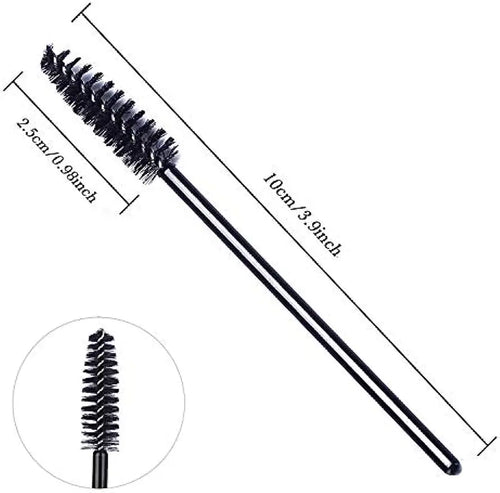 100 Brosses à Mascara Jetables – Applicateurs Cils & Sourcils