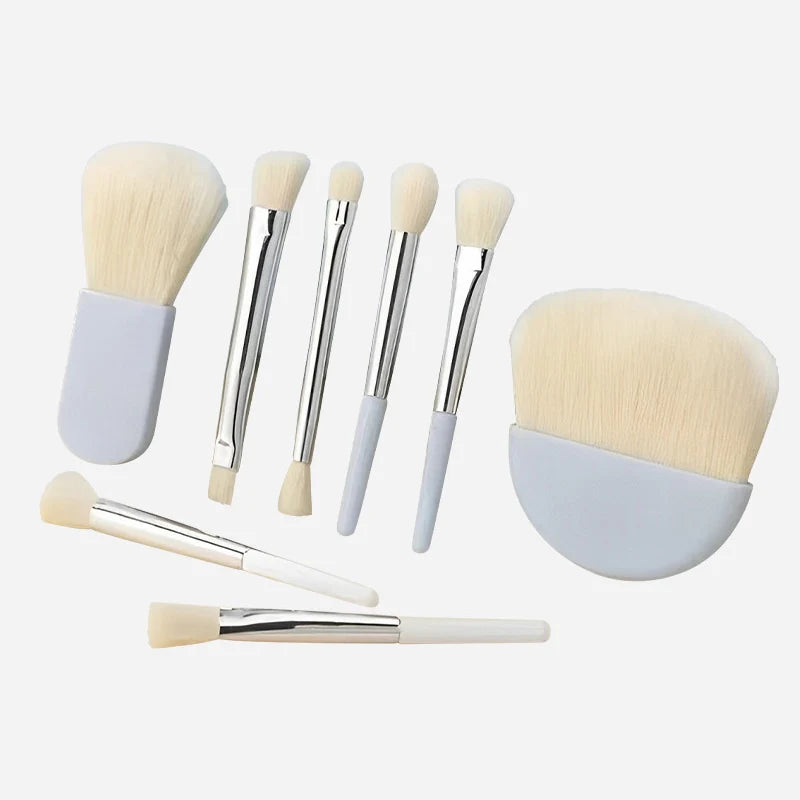 6 Mini Makeup Brush Set - Professional Portable Brushes for Foundation, Concealer, Eyeshadow, Powder, and Blush - Makeup Tools