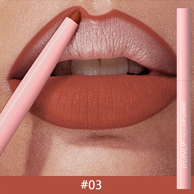 1PC Waterproof Matte Lip Liner Contours Lips in Shades Sexy Red Lipstick Matte Red Brown Lipliner Pencil Makeup Slim Lip Outline