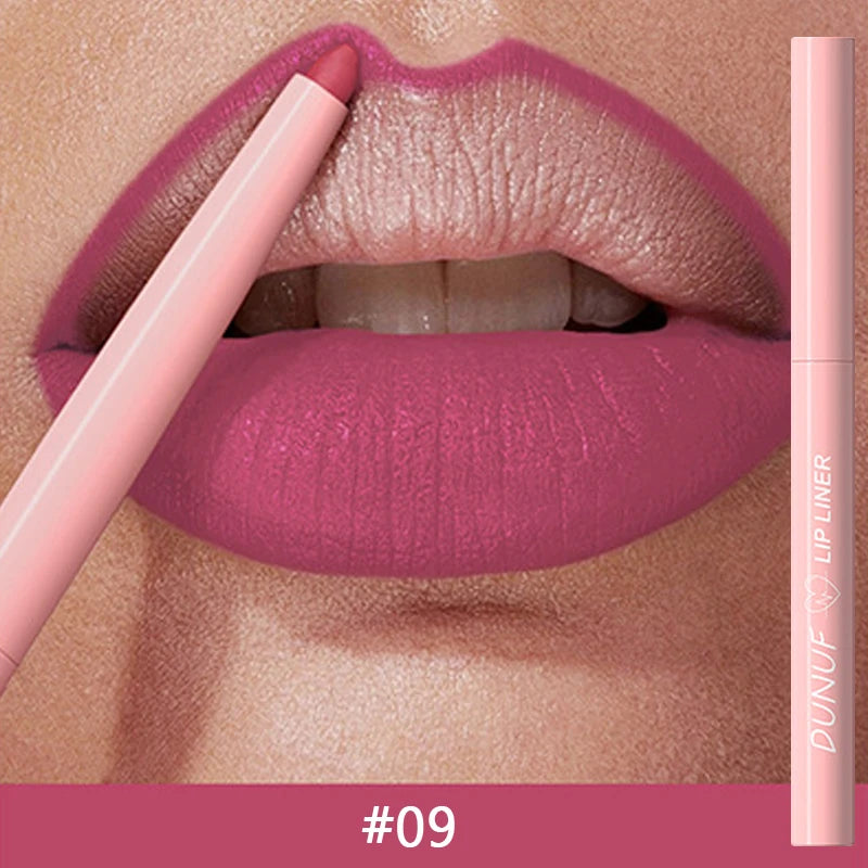 1PC Waterproof Matte Lip Liner Contours Lips in Shades Sexy Red Lipstick Matte Red Brown Lipliner Pencil Makeup Slim Lip Outline