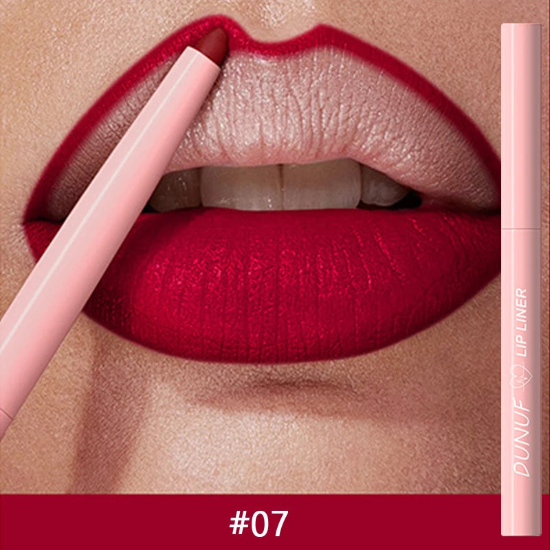 1PC Waterproof Matte Lip Liner Contours Lips in Shades Sexy Red Lipstick Matte Red Brown Lipliner Pencil Makeup Slim Lip Outline