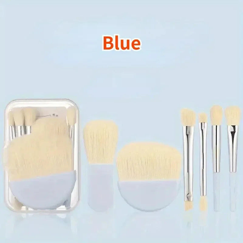 6 Mini Makeup Brush Set - Professional Portable Brushes for Foundation, Concealer, Eyeshadow, Powder, and Blush - Makeup Tools