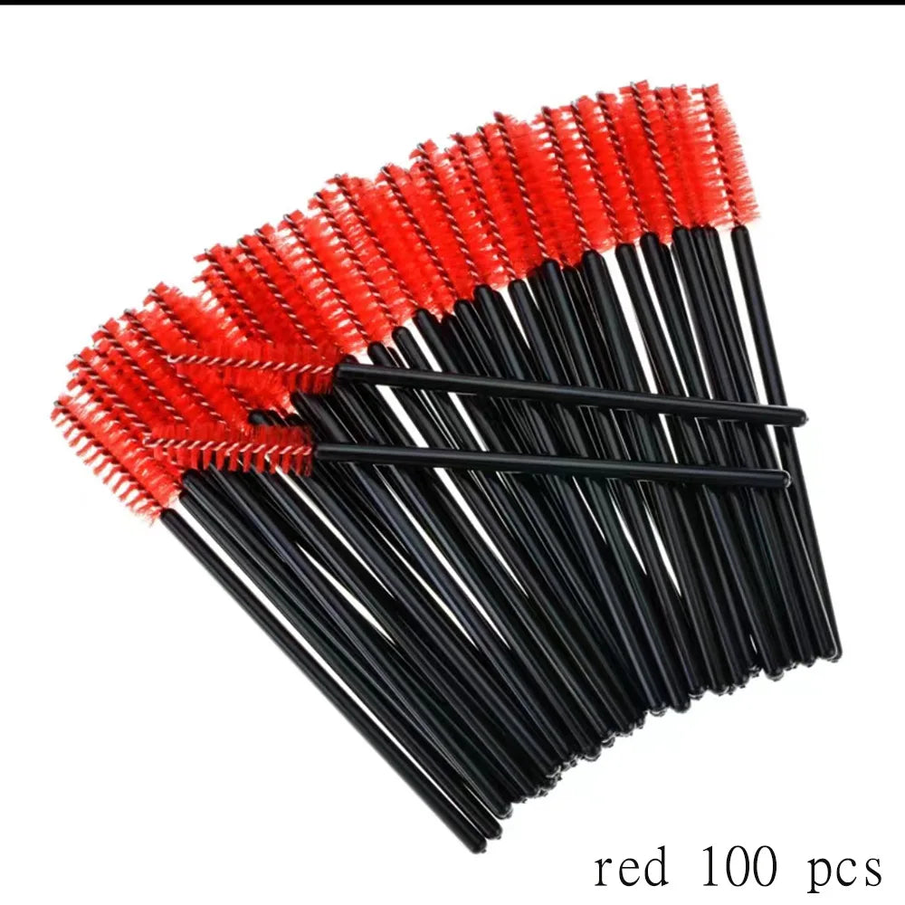 100 Brosses à Mascara Jetables – Applicateurs Cils & Sourcils