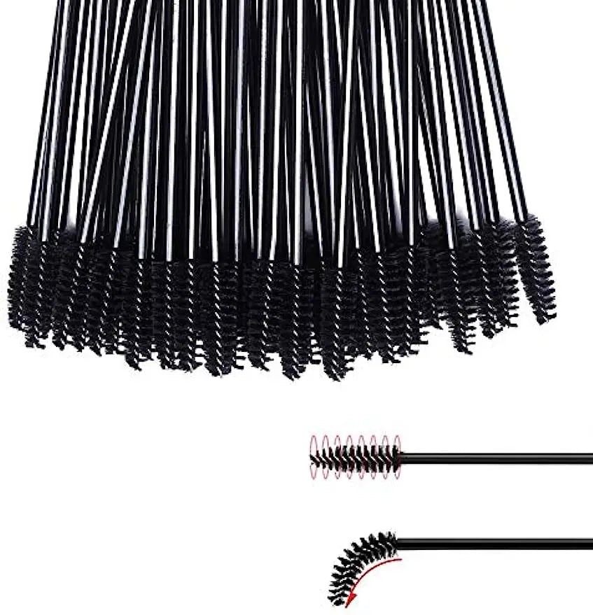 100 Brosses à Mascara Jetables – Applicateurs Cils & Sourcils
