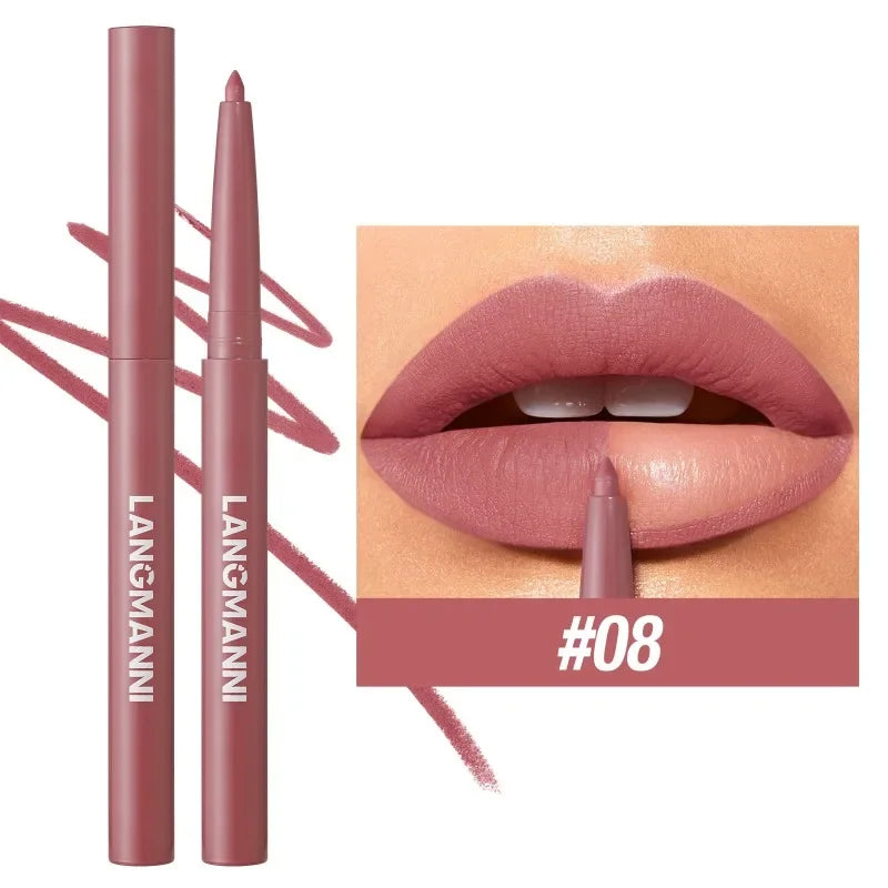 Crayon Contour Lèvres Waterproof – 12 Teintes, Tenue Longue Durée