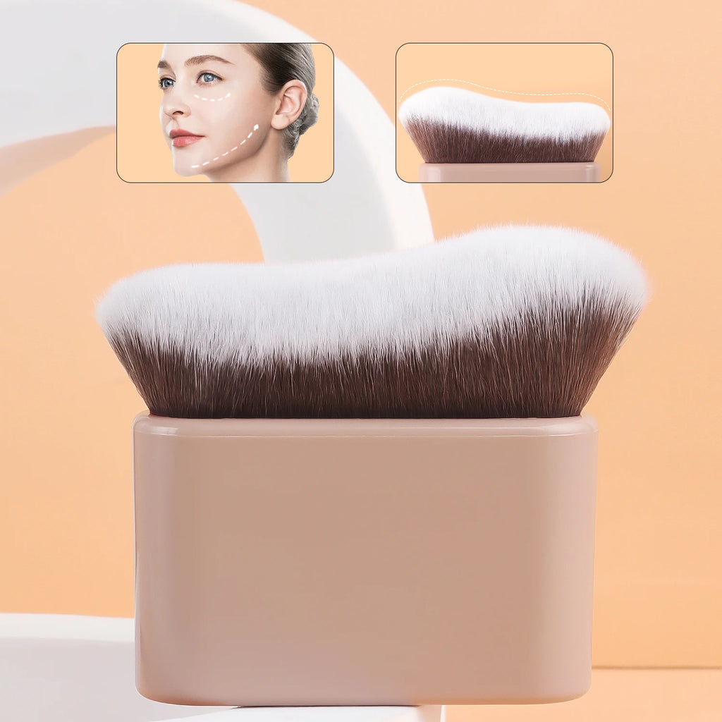 Pinceau Fond de Teint Ergonomique – Design Vague, Application Précise
