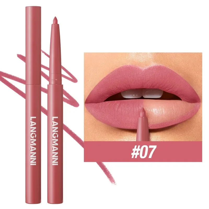Crayon Contour Lèvres Waterproof – 12 Teintes, Tenue Longue Durée