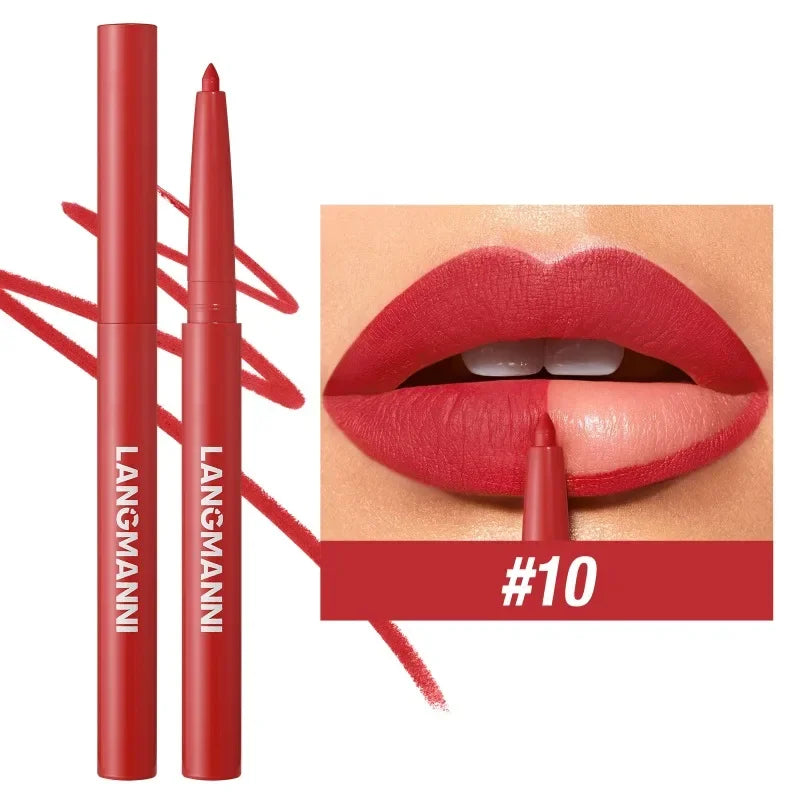 Crayon Contour Lèvres Waterproof – 12 Teintes, Tenue Longue Durée