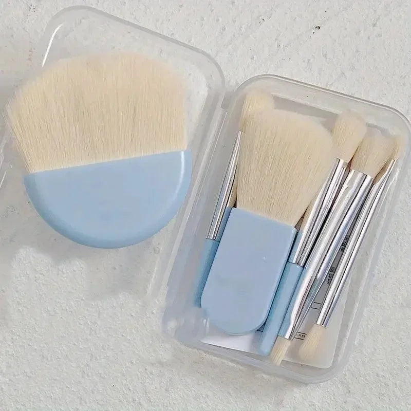 6 Mini Makeup Brush Set - Professional Portable Brushes for Foundation, Concealer, Eyeshadow, Powder, and Blush - Makeup Tools