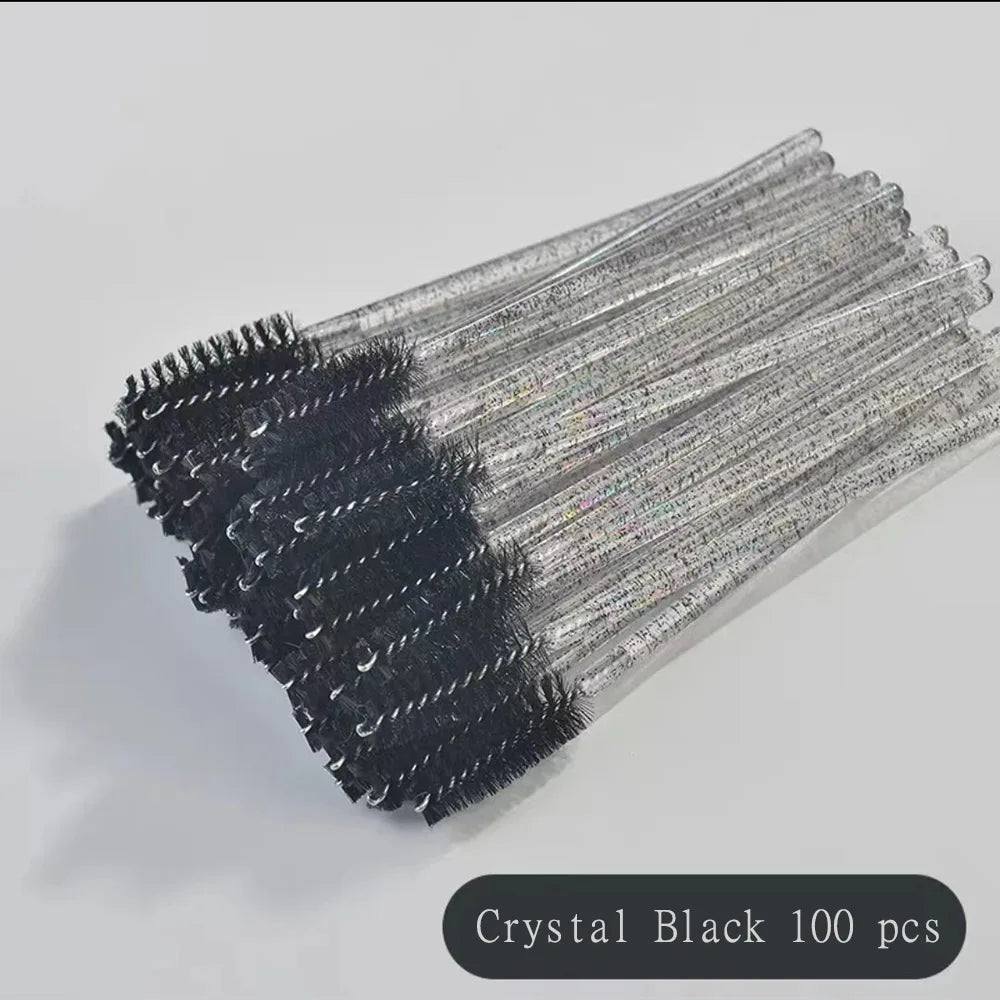 100 Brosses à Mascara Jetables – Applicateurs Cils & Sourcils