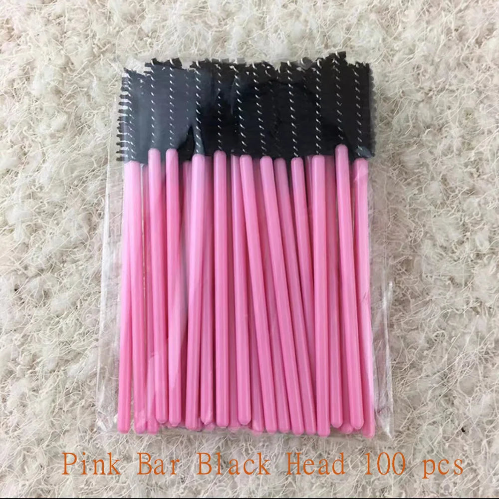100 Brosses à Mascara Jetables – Applicateurs Cils & Sourcils