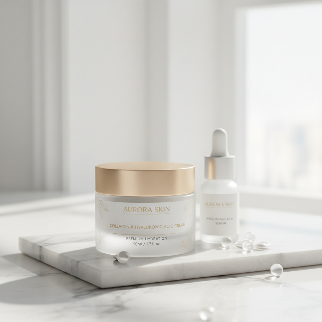 Crème Visage ENVISHA – Collagène, Acide Hyaluronique & Anti-Âge, 50ml